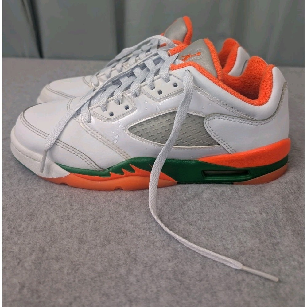 Nike Air Jordan 5 Low GS 5.5Y Womens 7 Miami‎ Hurricanes FQ1293-018
